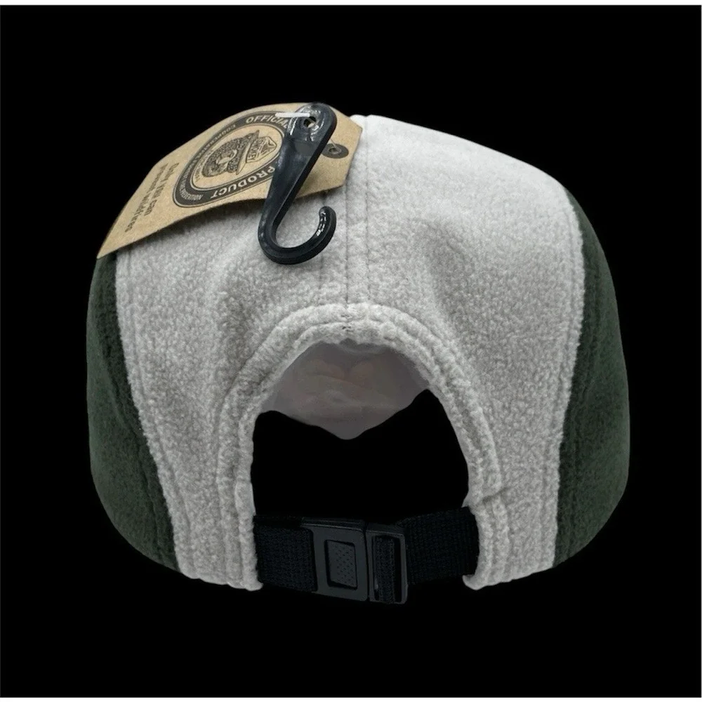 Smokey The Bear‎ Hat Adult 5 Panel Sherpa Fleece Nylon Baseball Cap Patch NEW